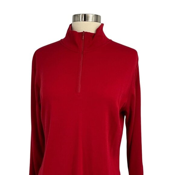 NWT Minus33 Midweight Thermal 1/4 Zip Base Layer Top Red Size M 100% Merino Wool - Picture 2 of 16